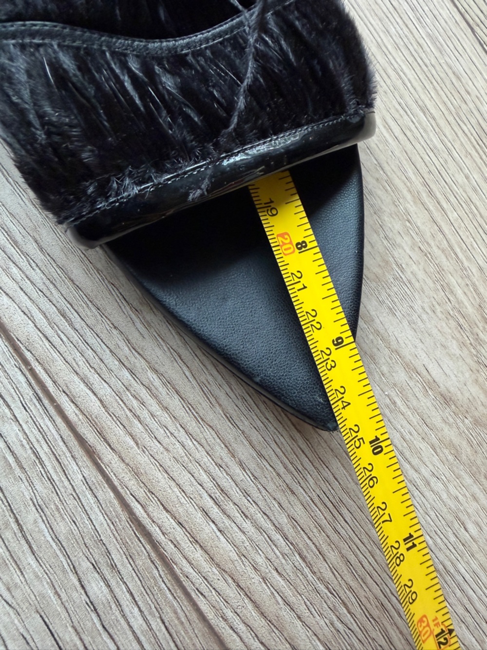 Saint Laurent Ostrich Black Feather-Trim Pointed sandals - Picture 13 of 17